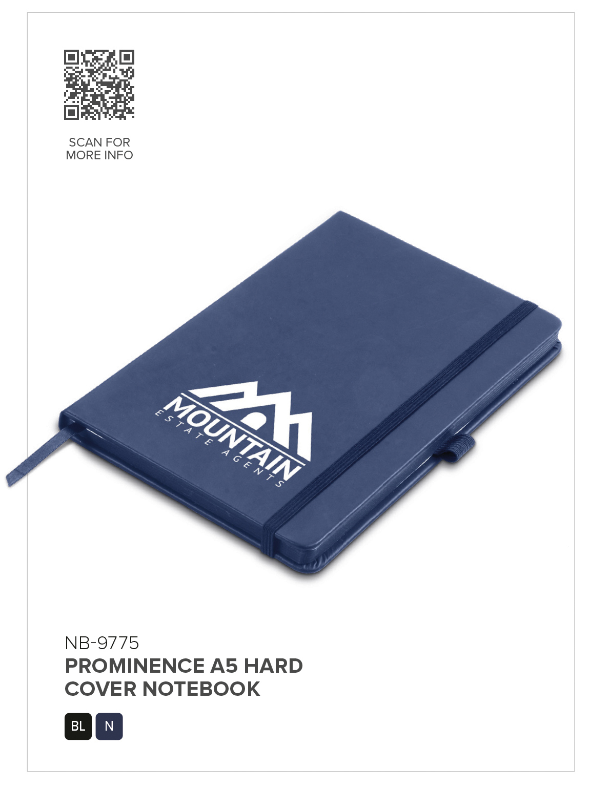 Altitude Prominence A5 Hard Cover Notebook CATALOGUE_IMAGE